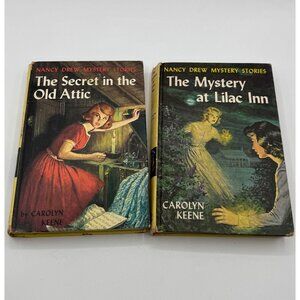 The Mystery at Lilac Inn & The Secret in The Old Attic Carolyn Keene OT Book #21